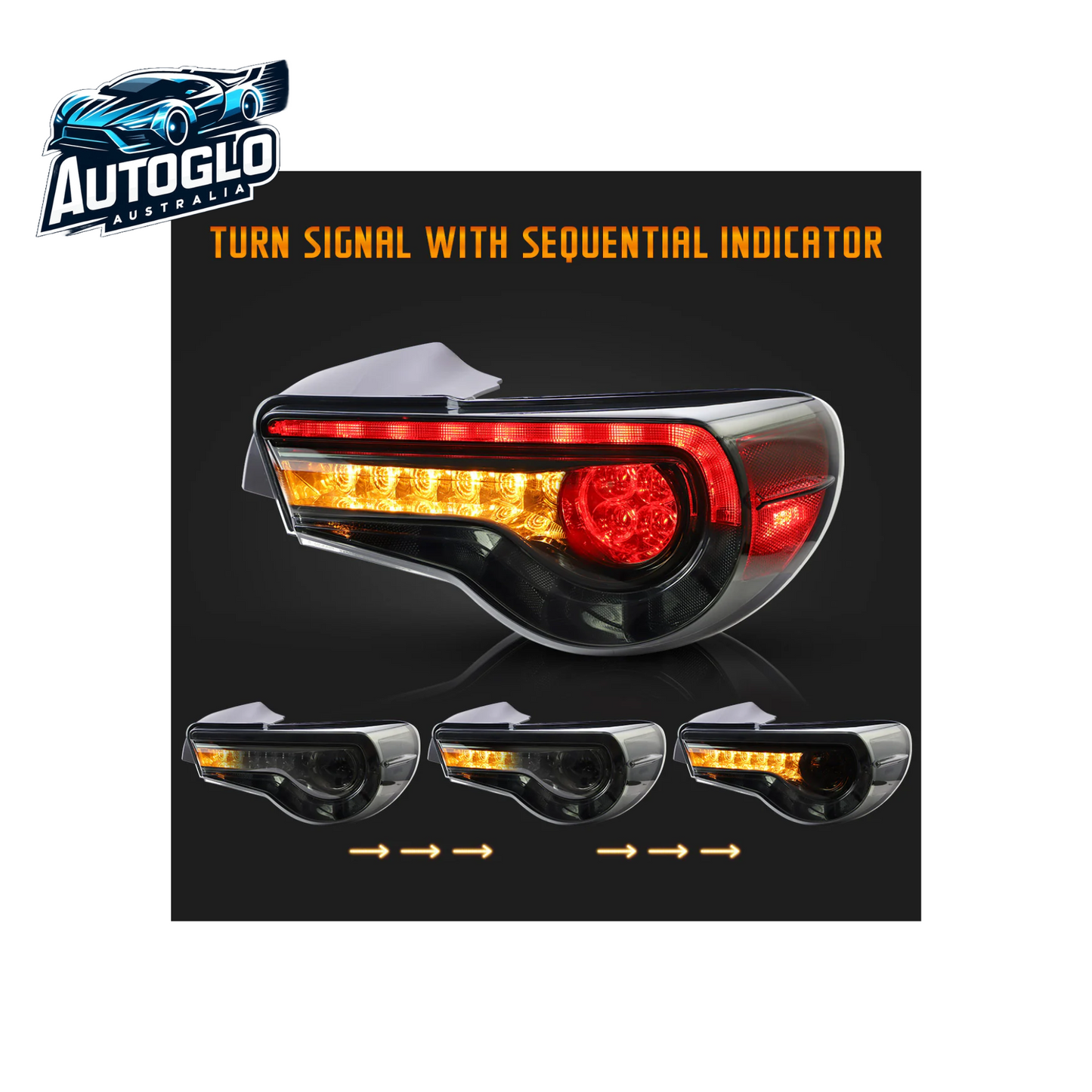 VLAND Full LED Tail Lights for Toyota 86 GT86 2012-2020 Subaru BRZ 2013-2020 w/ Sequential Turn Signals
