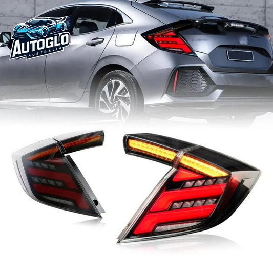 Autoglo Australia Taillights For Honda Civic Hatchback 2017-2020 hatchback Clear&Smoke