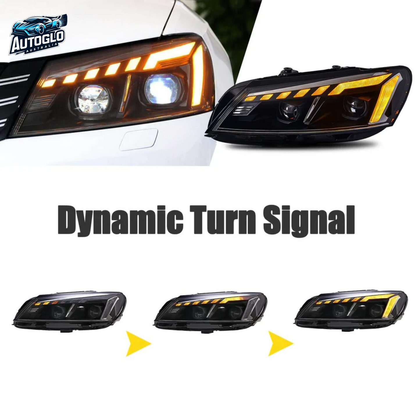 Autoglo Australia LED Headlights for Volkswagen Passat B7 2011-2015
