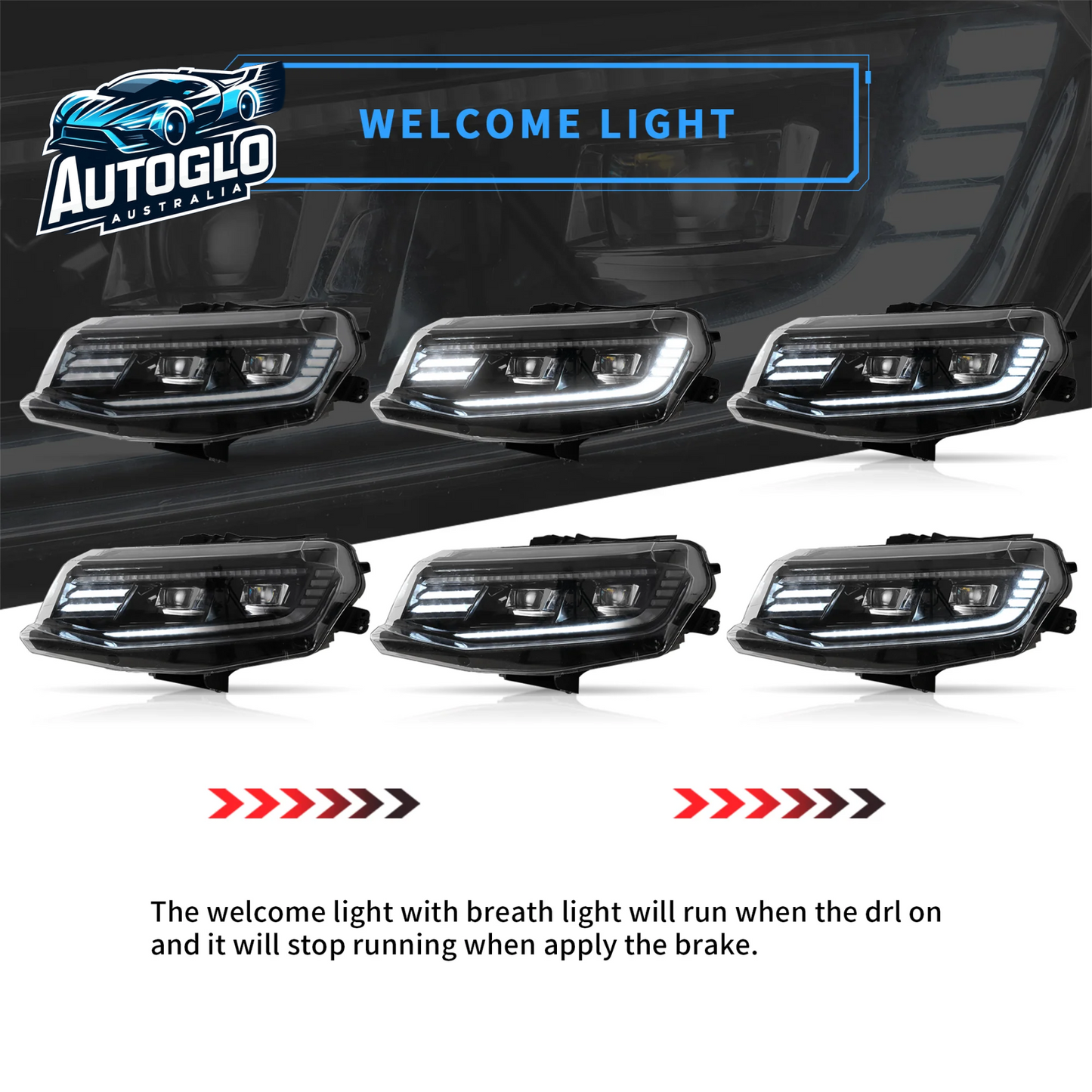 VLAND Projector Headlights For Chevrolet / Chevy Camaro LT SS RS ZL LS 2016-2018