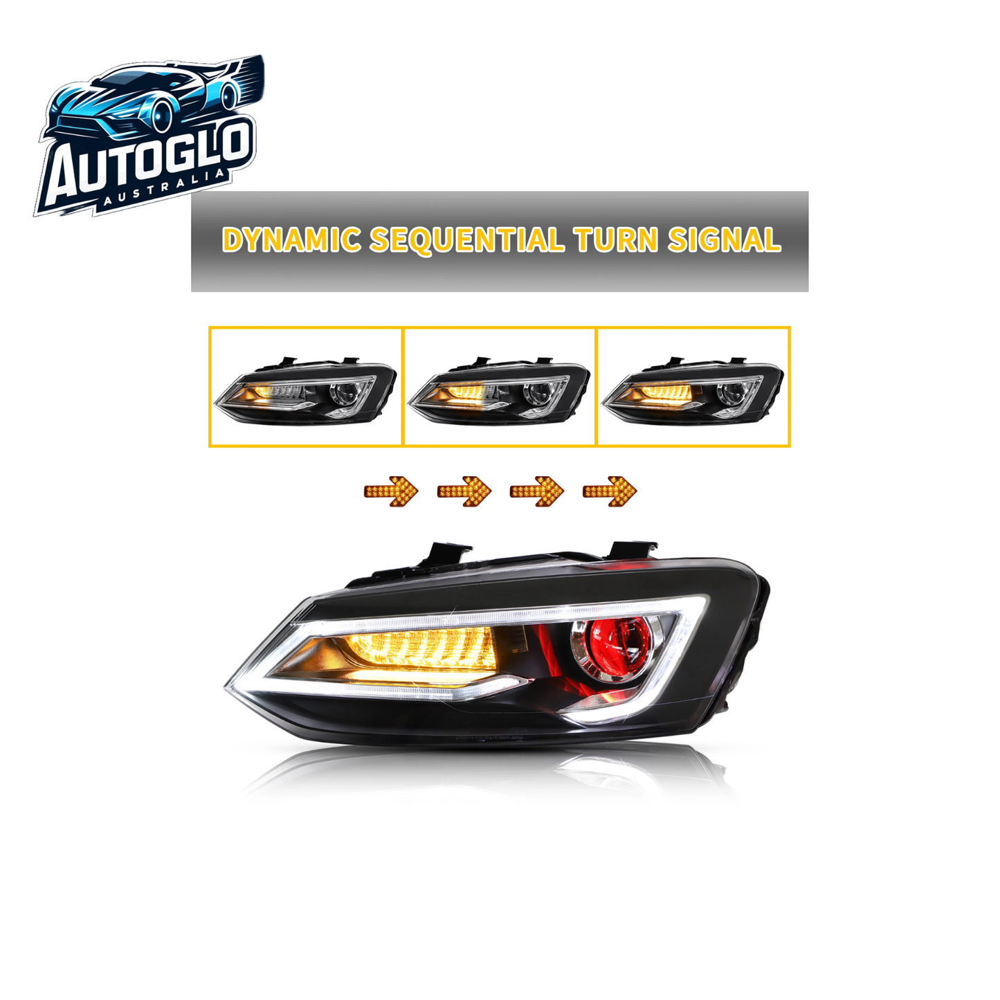 VLAND Dual Beam LED Headlights Volkswagen Polo 2011-2017