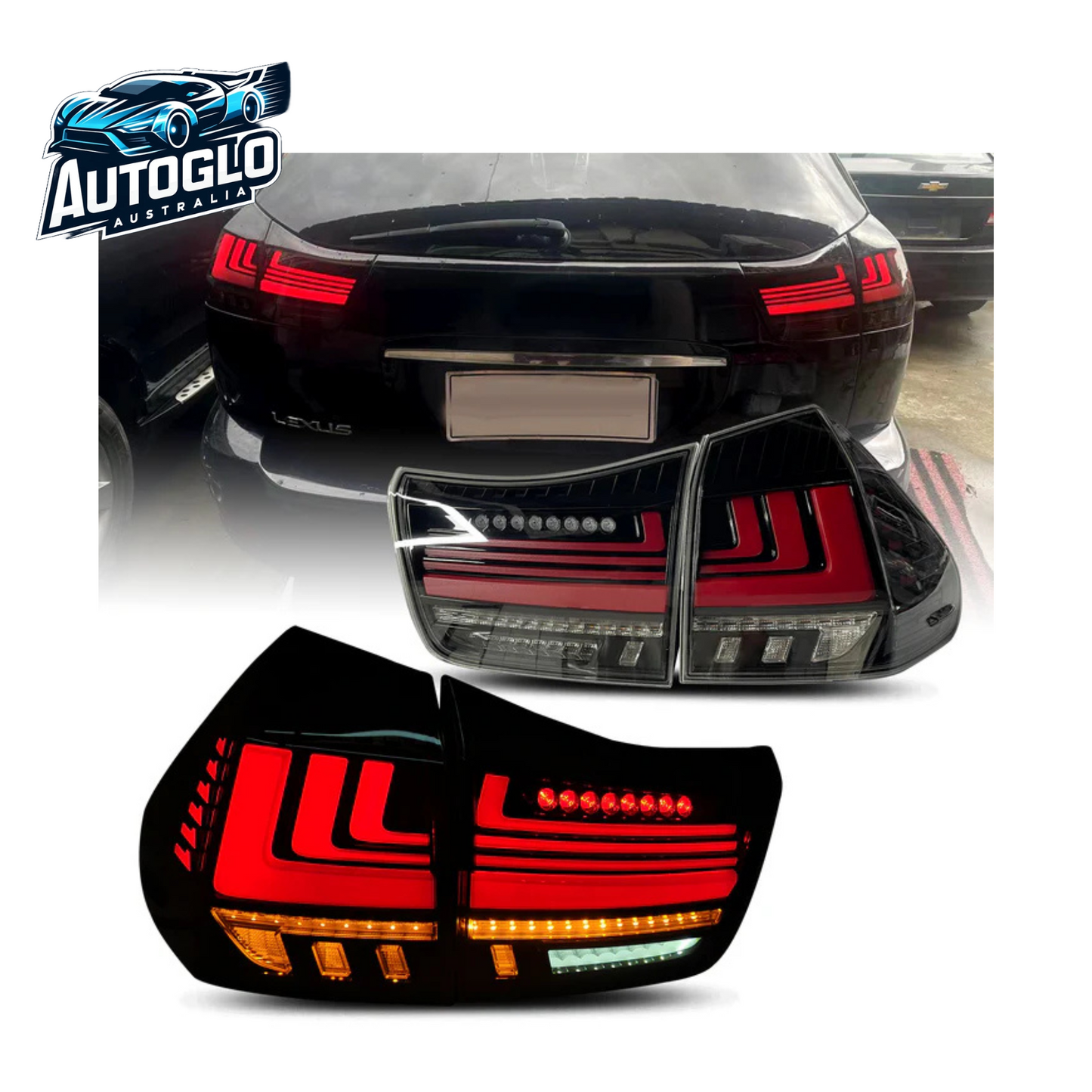 Autoglo Australia LED Tail Lights For Lexus RX 2003-2009 RX330 RX350 RX400h Start UP Animation