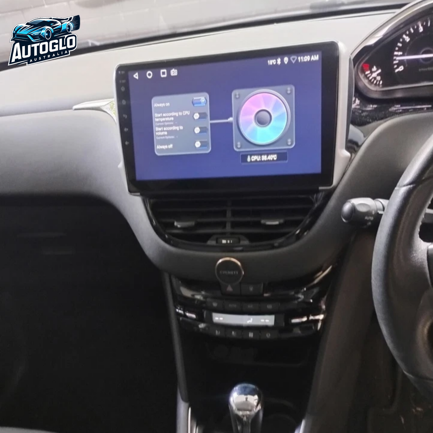 Autoglo Australia 10" (2+32GB) CarPlay Android 13.0 BT GPS WiFi Stereo For Peugeot 208 (2012 -16)