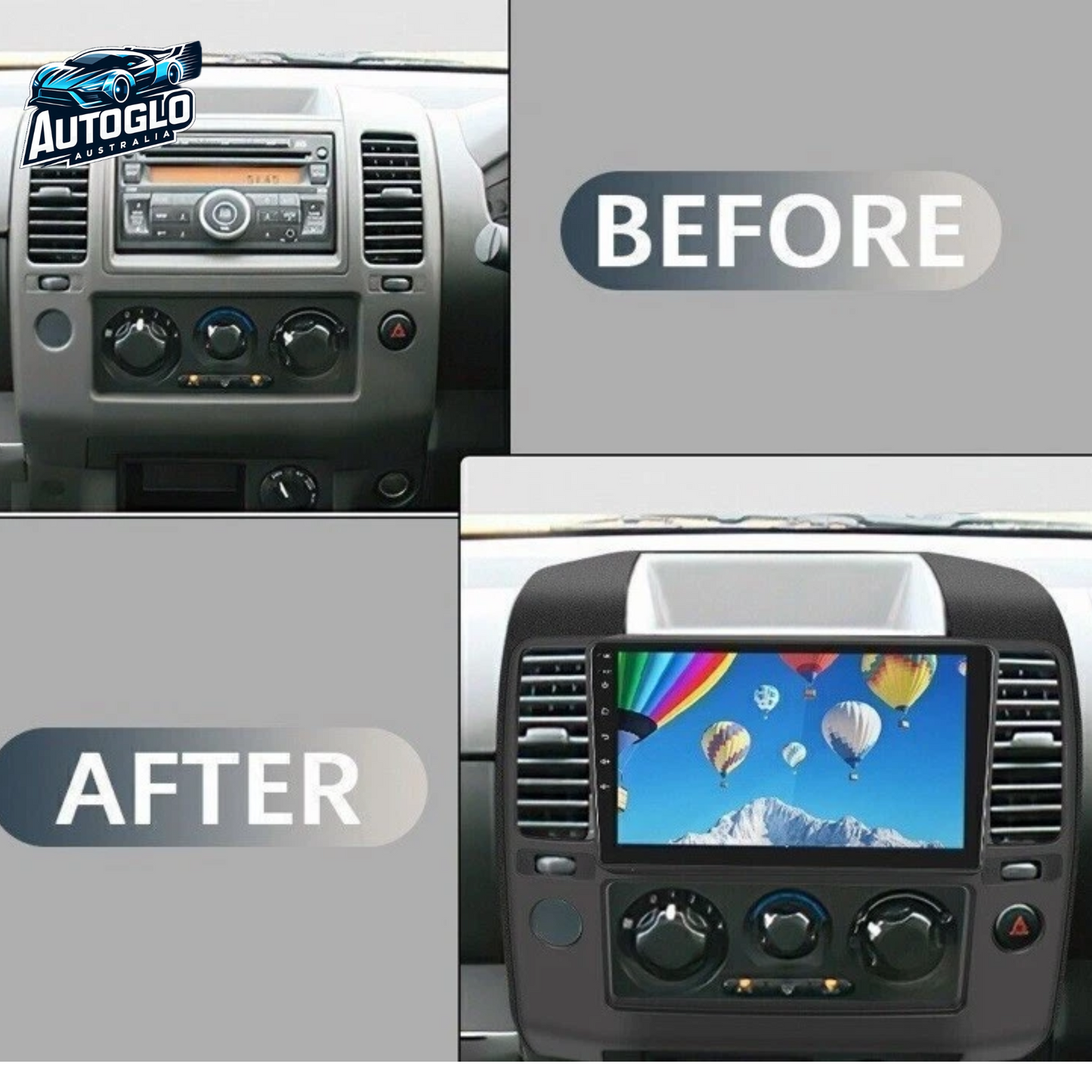 Autoglo Australia 9" (2006 -12) CarPlay Android BT GPS Stereo For Nissan Navara D40 (2+32GB)
