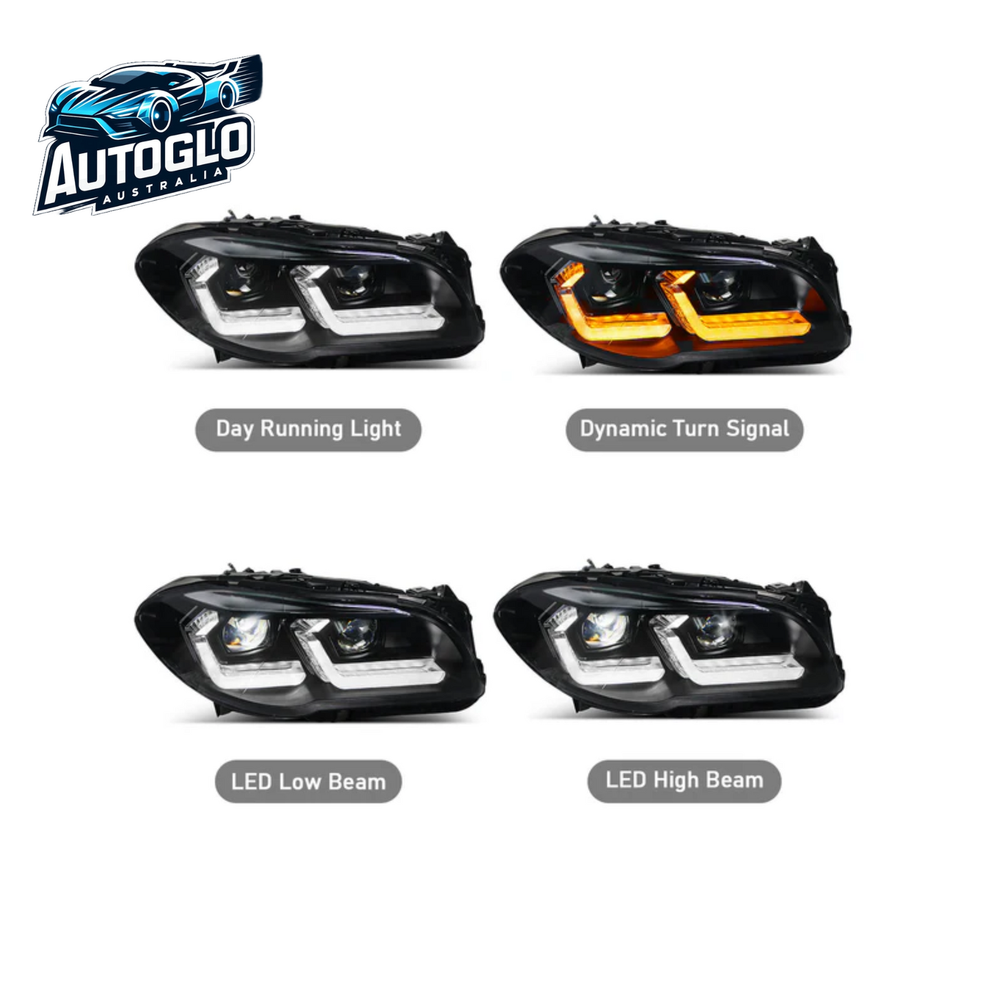 Autoglo Australia 11-17 LED Headlights For BMW F10 F18
