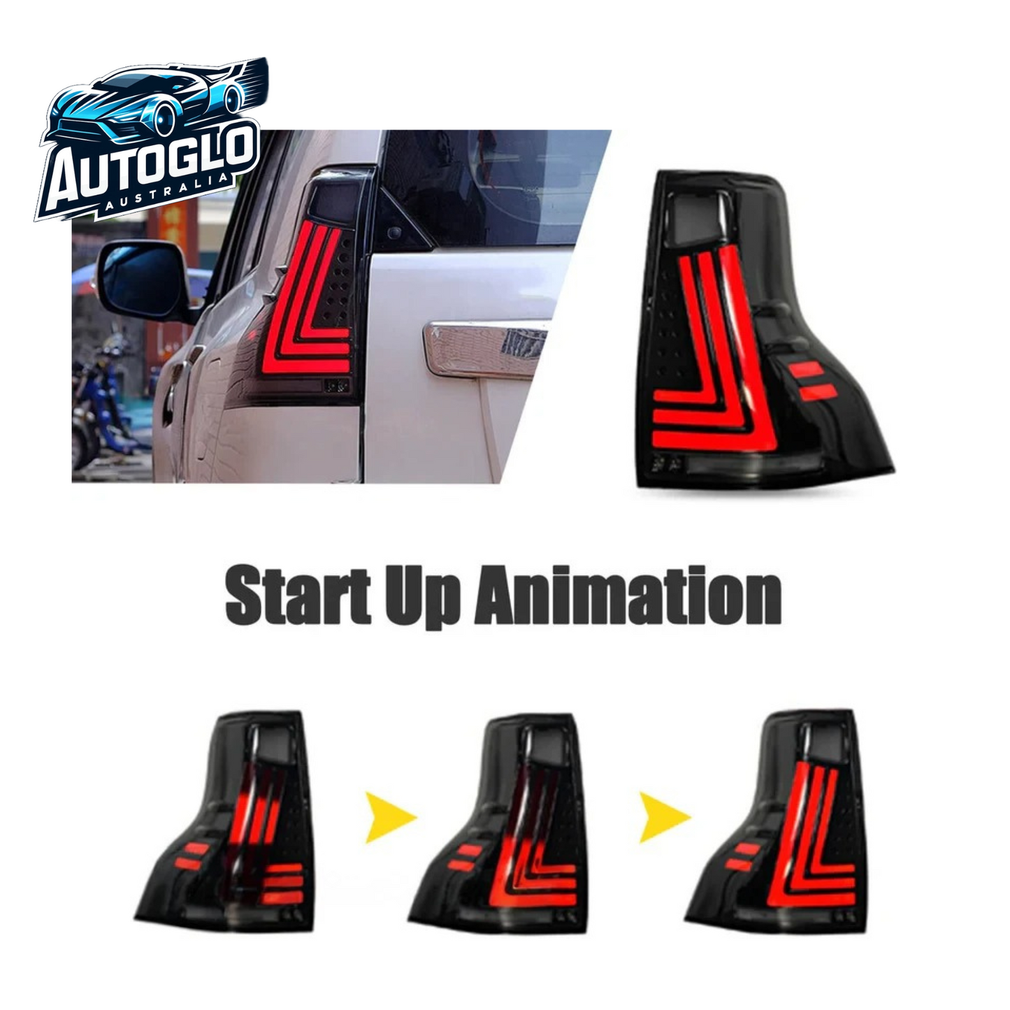 Autoglo Australia LED Tail Lights for Toyota Land Cruiser Prado 2010-2021