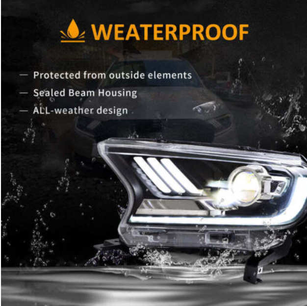 VLAND Full LED Headlights For Ford Ranger PX2 PXS 2016-2020 W/Sequential Signal