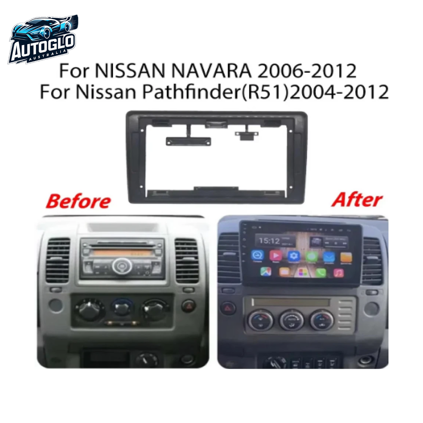Autoglo Australia 9" Carplay Stereo for Nissan Pathfinder R51 (2004-2012) NAVARA D40 (2006-2012)