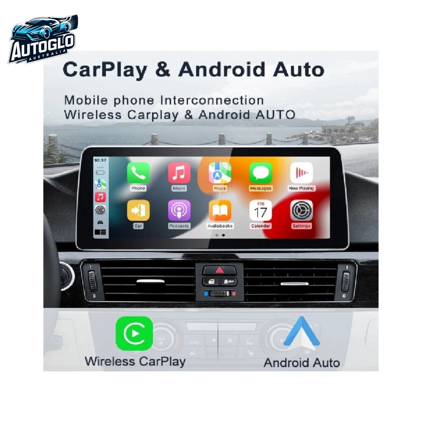 Autoglo Australia BMW 3 Series E90/91 5 Series E61/61 12.3" XL FHD Carplay Android Stereo BT CCC