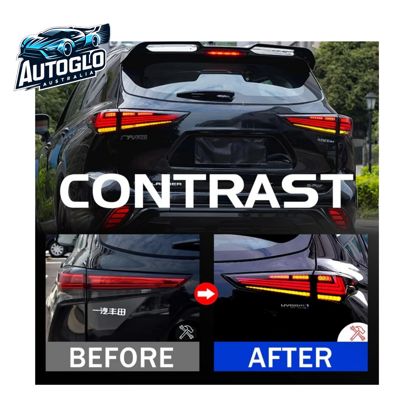 Autoglo Australia 4th Gen For Toyota Highlander 2020-2022 LED Tail Lights