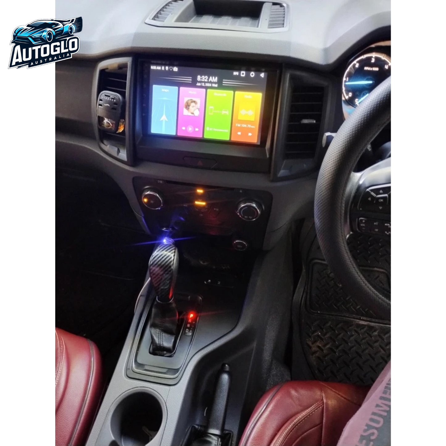 Autoglo Australia 9" (2G+32G) GPS BT WiFi CARPLAY ANDROID Stereo For FORD RANGER A (2015-18)