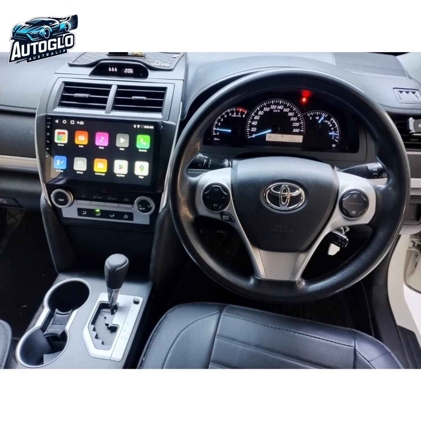 Autoglo Australia 10" CARPLAY ANDROID 13 2G+32G GPS BT WiFi Stereo for TOYOTA CAMRY (2012-14)