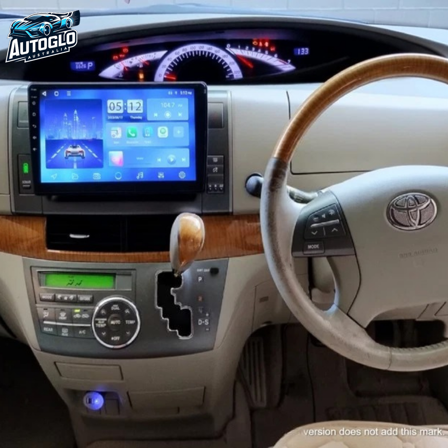 Autoglo Australia 9" (2G+32G) BT GPS CARPLAY ANDROID Stereo For Toyota Tarago Estima (2014-18)