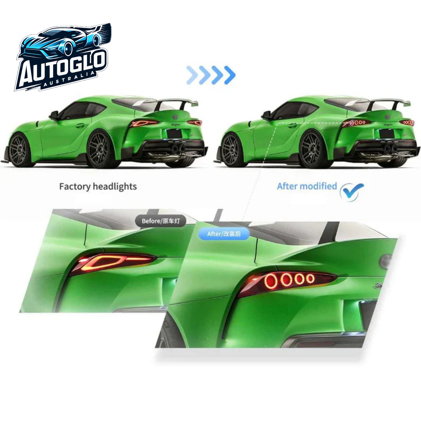 VLAND LED Taillights For Toyota GR Supra A90/A91 2019-2024