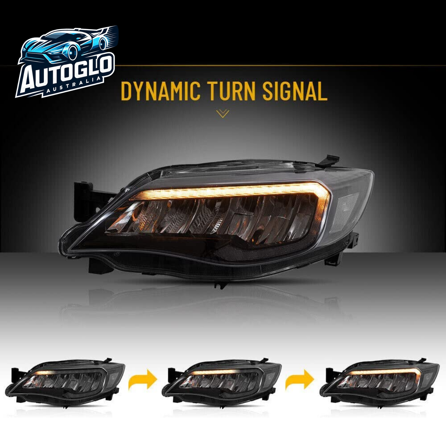 VLAND LED Headlights For Subaru WRX STI 2008-2014 With Animation Breathing DRL