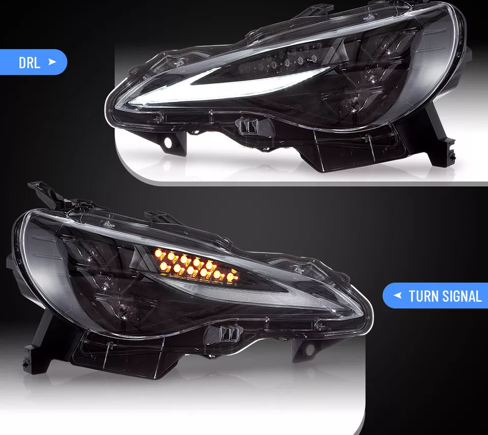 VLAND Full LED V3 Projector Headlights For 2012-20 Toyota 86 Subaru BRZ  DRL