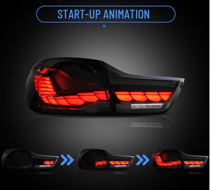 VLAND LED Tail Lights for BMW M4 F82, F83, F32, F36 (2013-2020), sleek design with red lens