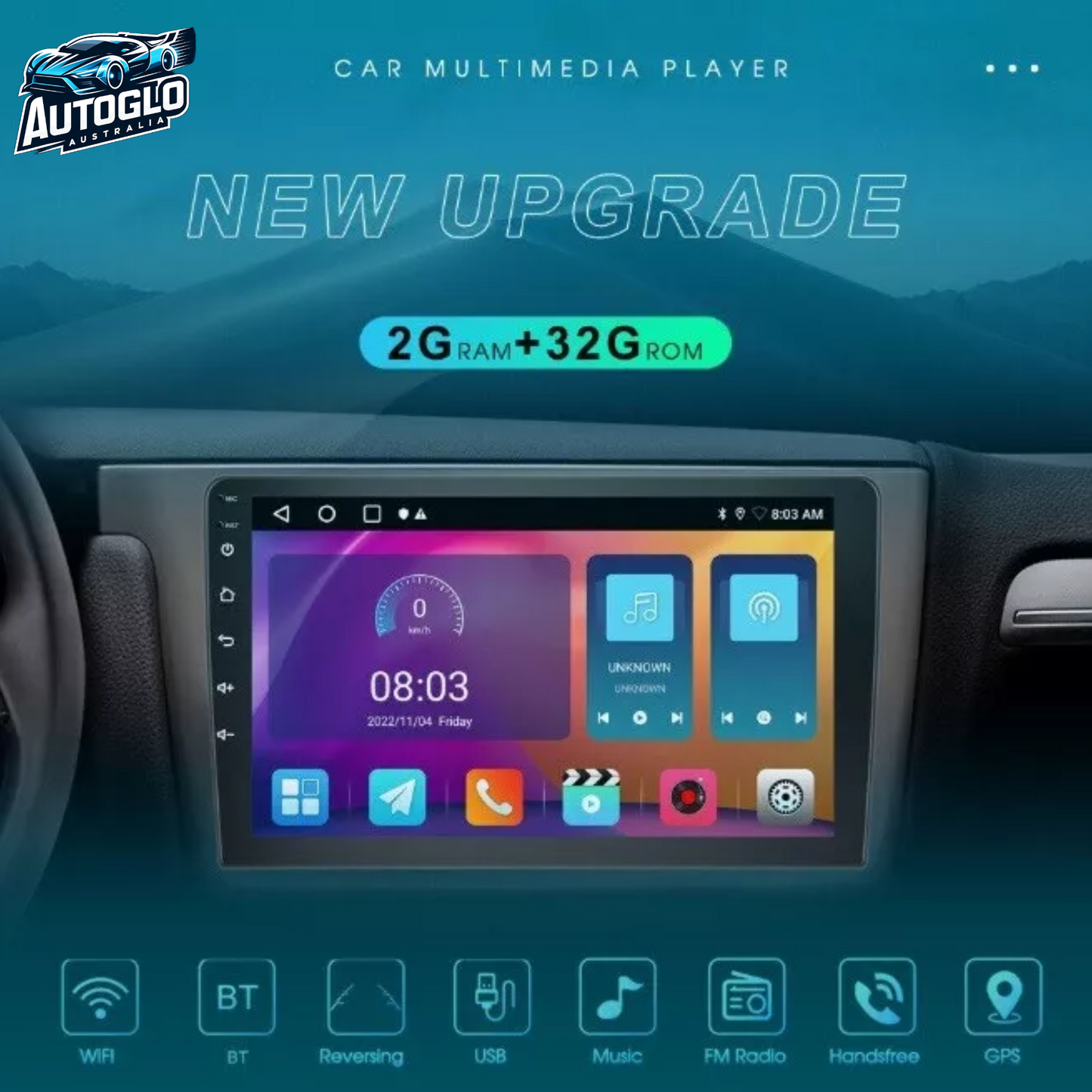 Autoglo Australia 9" (2G+32G) CARPLAY ANDROID Stereo for INFINITY G25 35 37 SKYLINE GT370 (06-13)