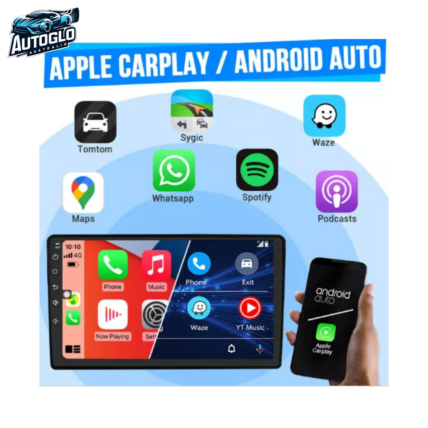 Autoglo Australia 9" CarPlay Android 13.0 BT GPS WiFi Stereo For MAZDA CX 9 (2008 -15) 2GB+32GB