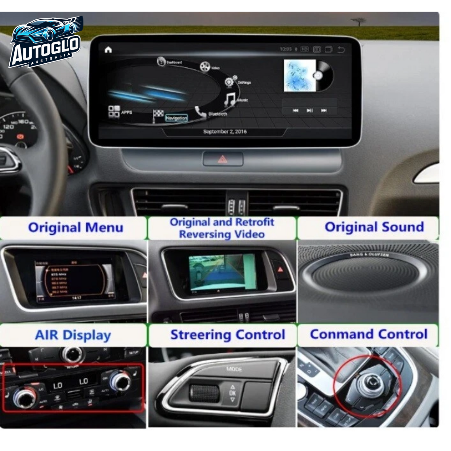 Autoglo Australia 10.25" Android Carplay Car Stereo For Audi A4 B8 A5 CD CHANGER MMI (2009-16)