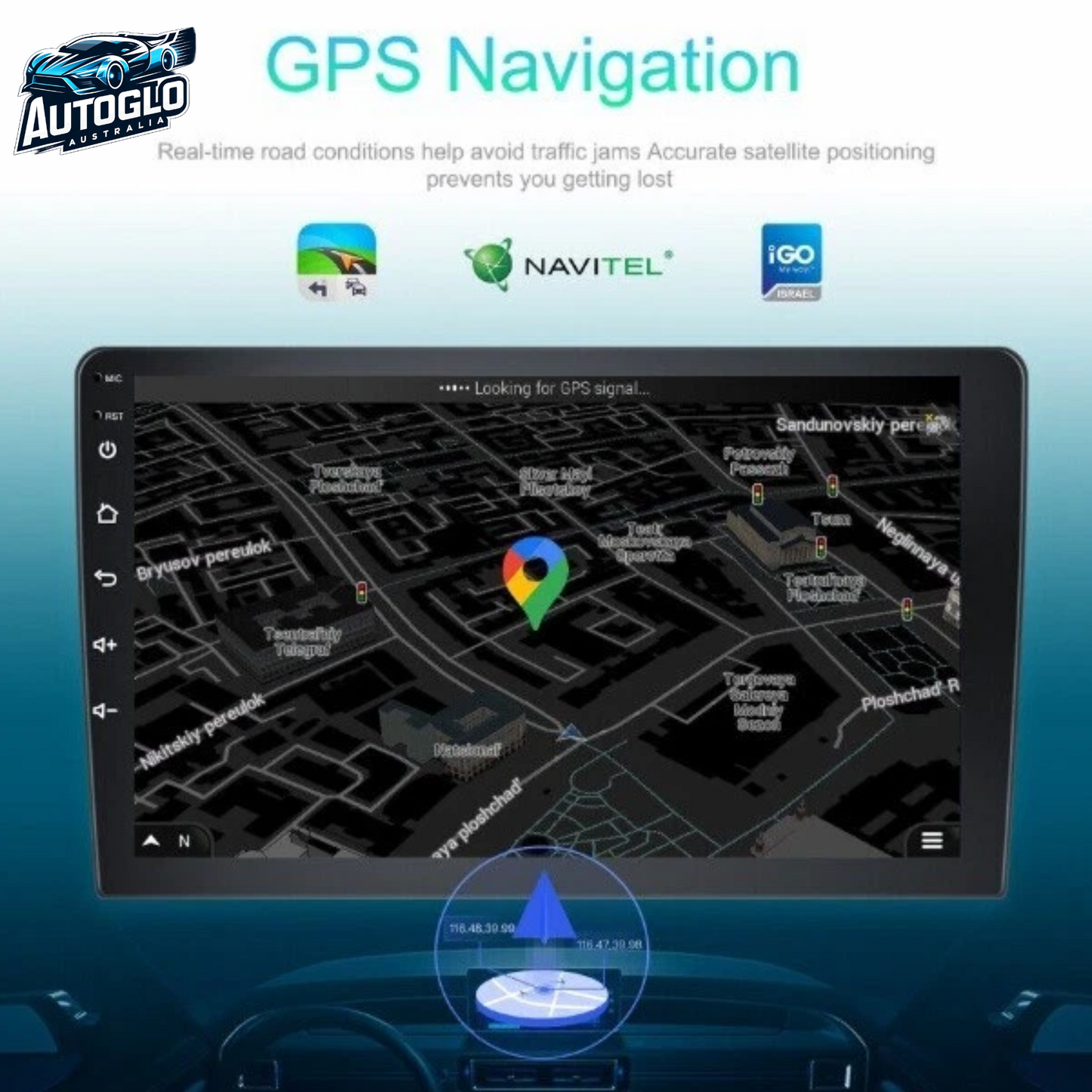 Autoglo Australia 10.1" Android Carplay GPS WiFi BT for HONDA CITY MANUAL AC (2GB+32GB) 2008-14