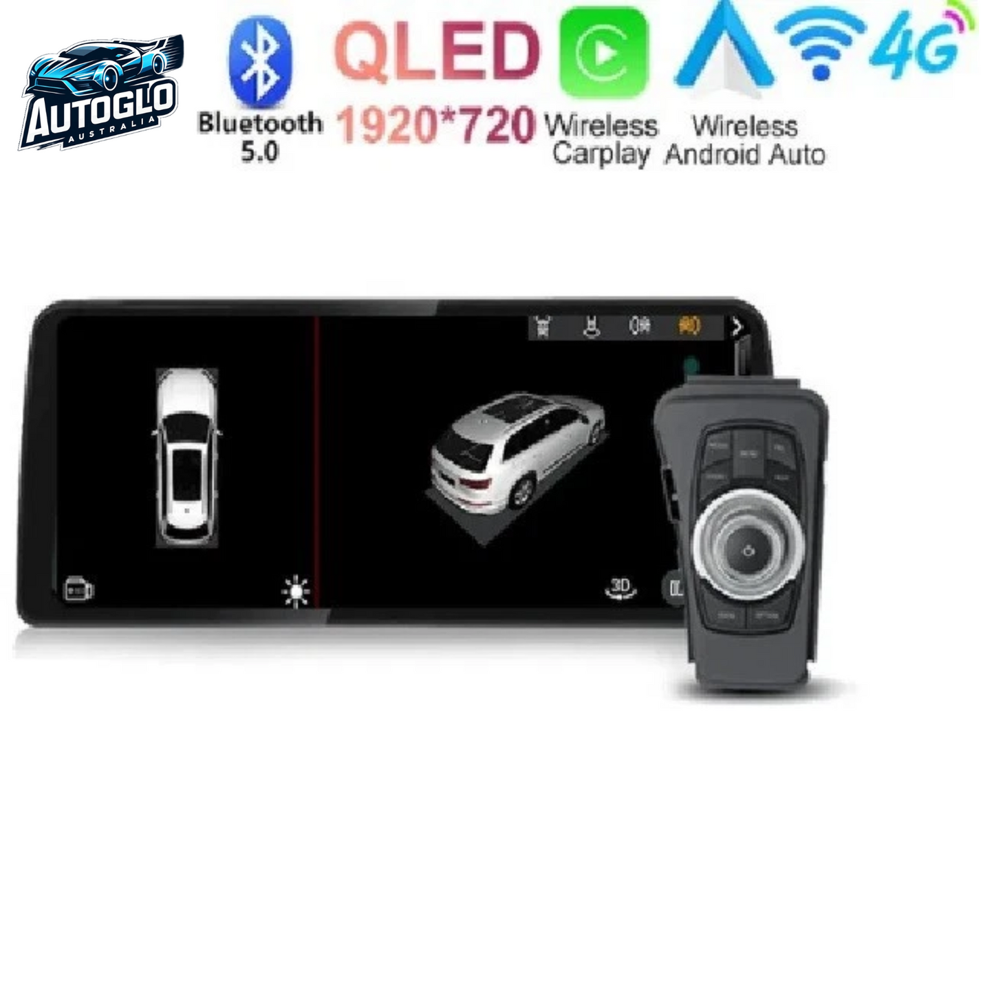 Autoglo Australia BMW E90 3 Series 12.3" XL FHD Carplay Android BT GPS 4G Auto Stereo +Idrive Free