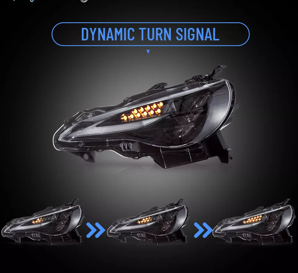 VLAND Full LED V3 Projector Headlights For 2012-20 Toyota 86 Subaru BRZ With RGB DRL