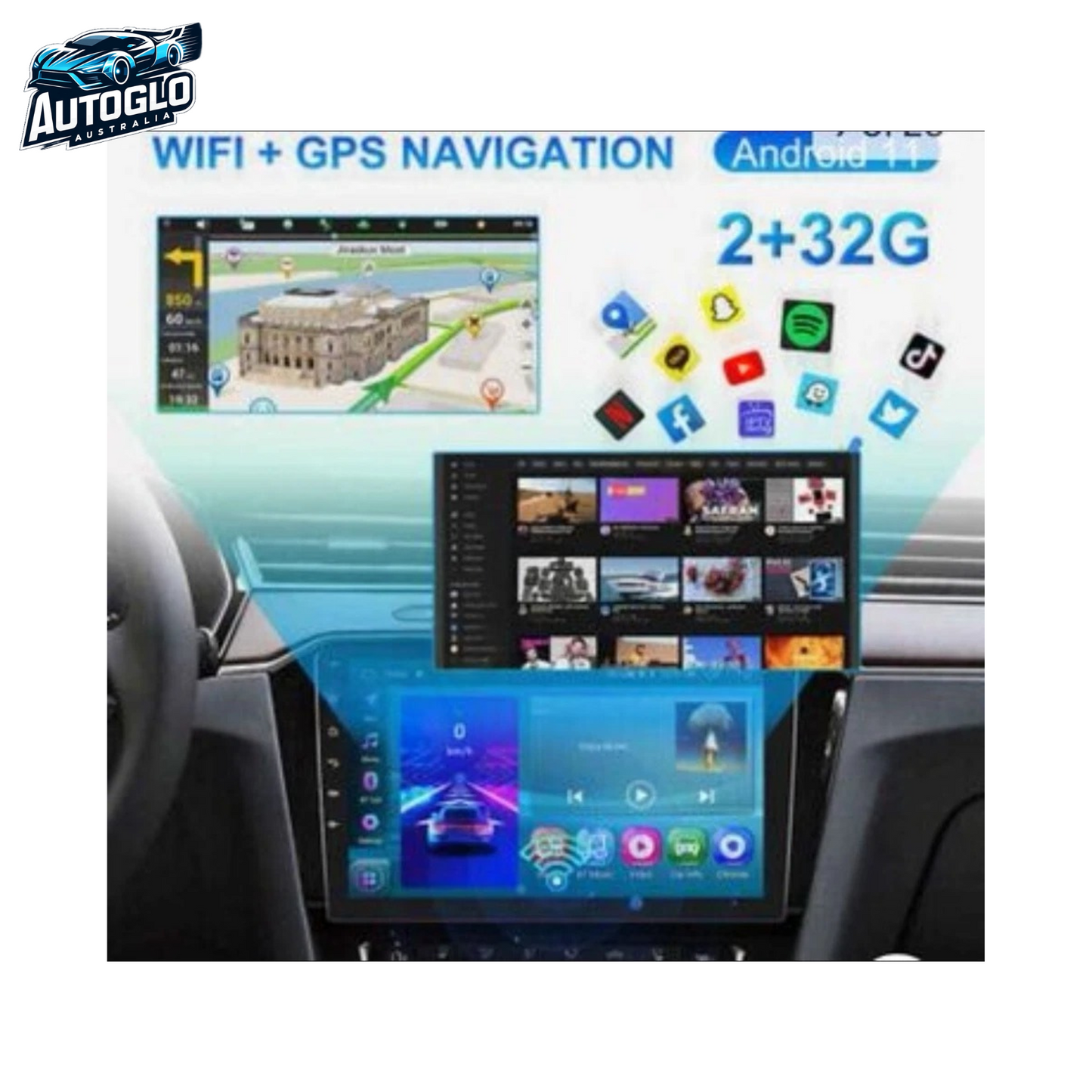 Autoglo Australia 9"(2G+32G) GPS BT Carplay Android for Mercedes Benz AB-Class W245 W169 (2012-15)
