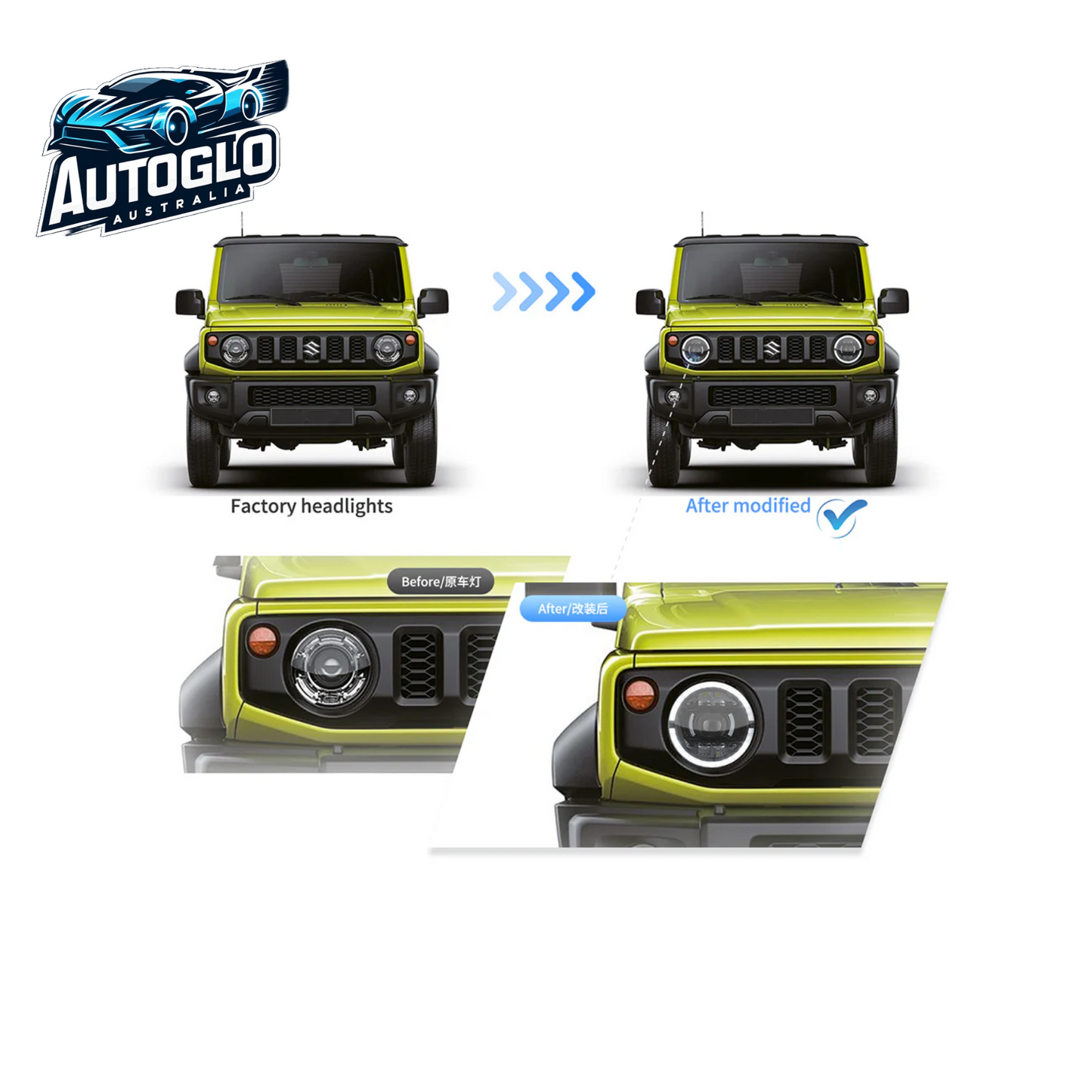 VLAND FULL LED Headlights For Suzuki Jimny 2018-UP 4th Gen