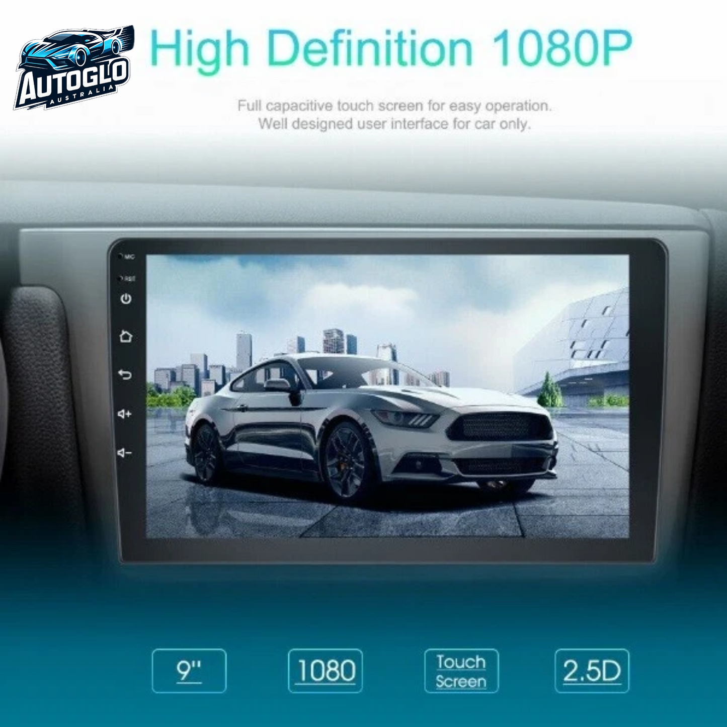 Autoglo Australia 9" CarPlay Android 13 GPS BT WiFi Stereo For HYUNDAI i20 (2013-15) 2GB+32GB