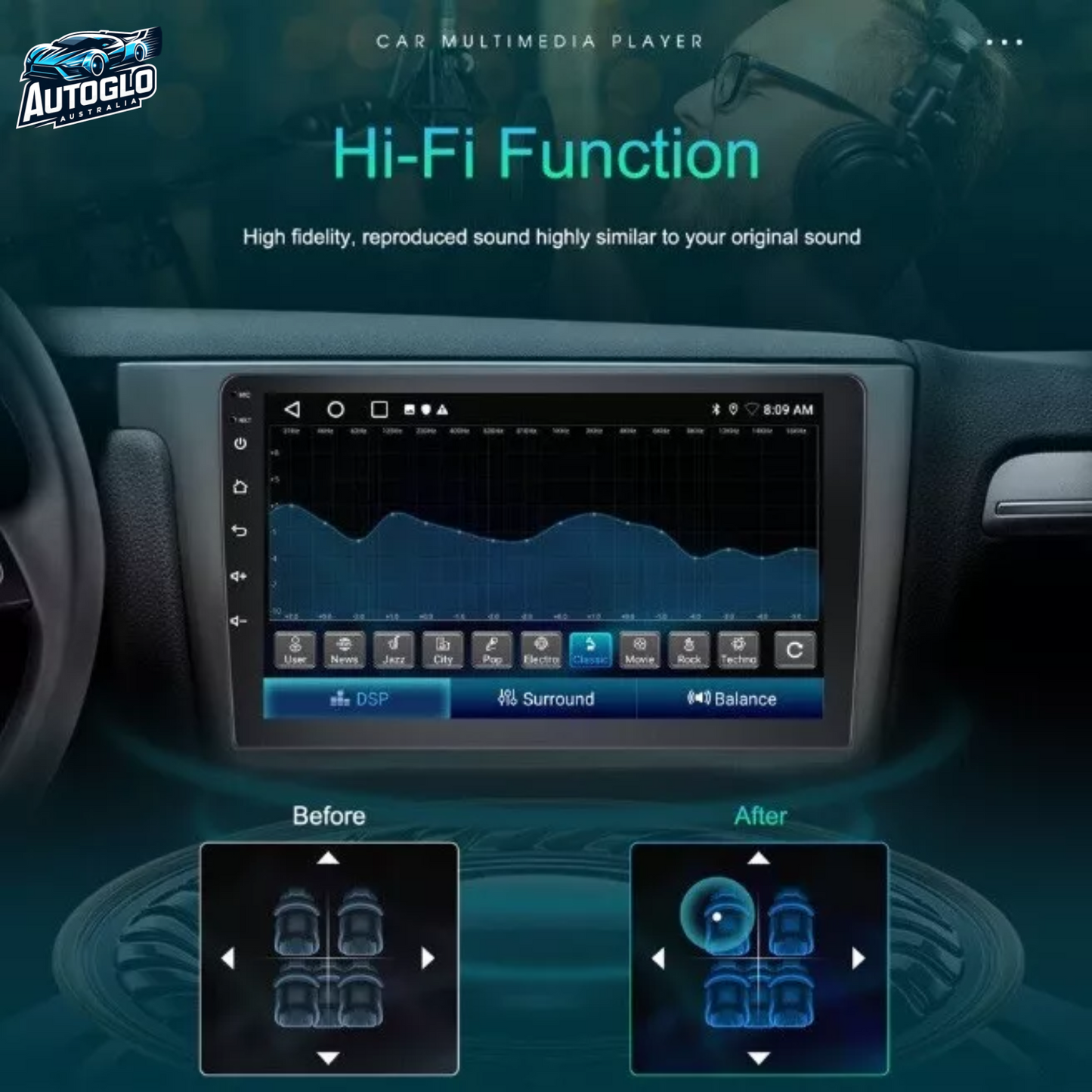 Autoglo Australia 9" Android Carplay Stereo for HOLDEN CAPTIVA 2006-15 (2GB+32G)
