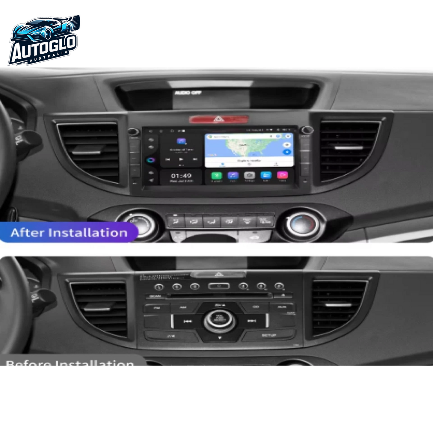 Autoglo Australia 10.1" Android 13 Carplay BT GPS WiFi HD Stereo for HONDA CRV 2012+(2+32GB)-Gifts