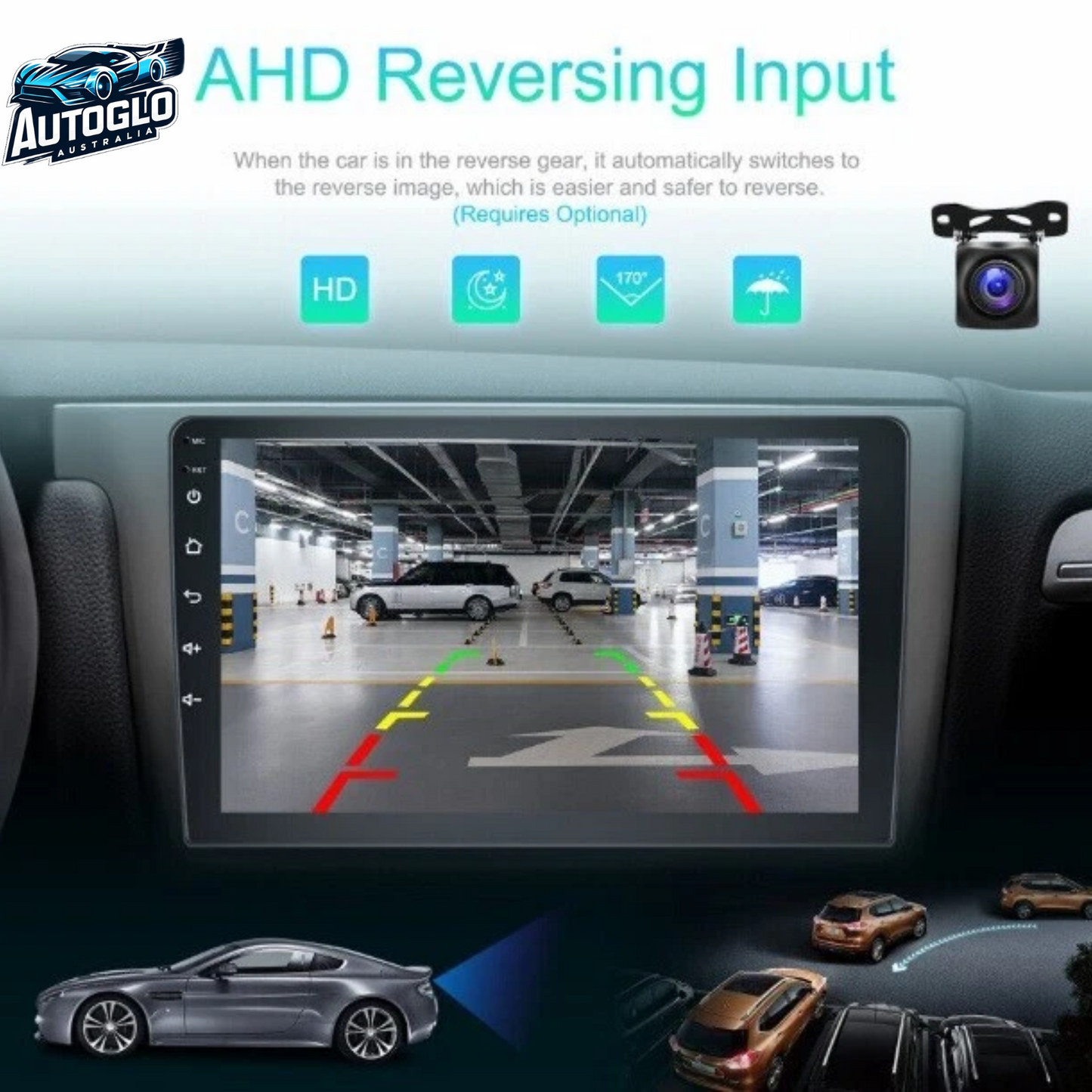 Autoglo Australia 9" Android Carplay BT GPS WiFi Stereo for Audi Q3 8U - 1 SD CARD (2015-18)