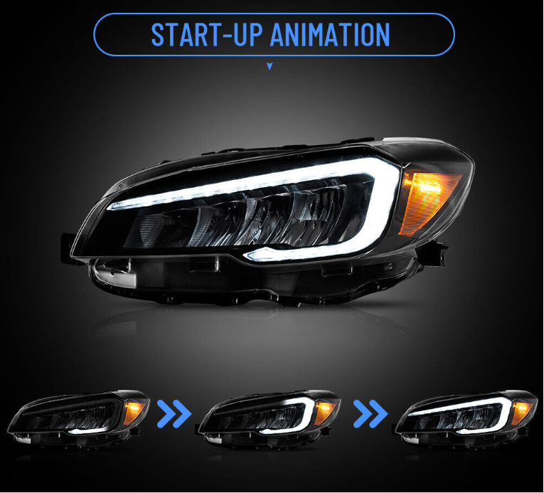 VLAND LED Projector Headlights For 2015-2021 Subaru WRX w/ Sequential Indicators