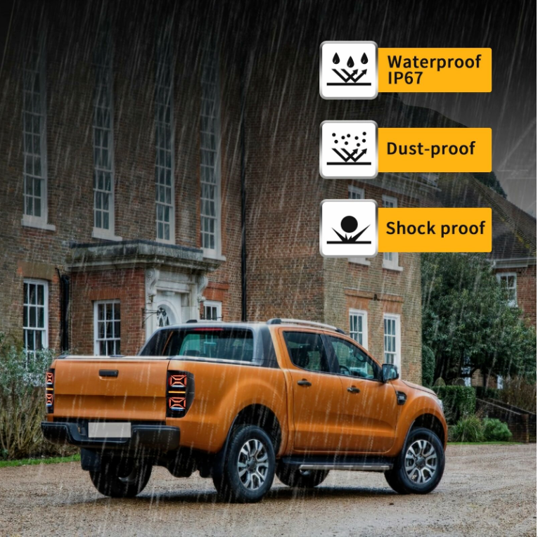 VLAND Full LED Tail Lights For Ford Ranger T6 2012-2018 With Sequential Signals