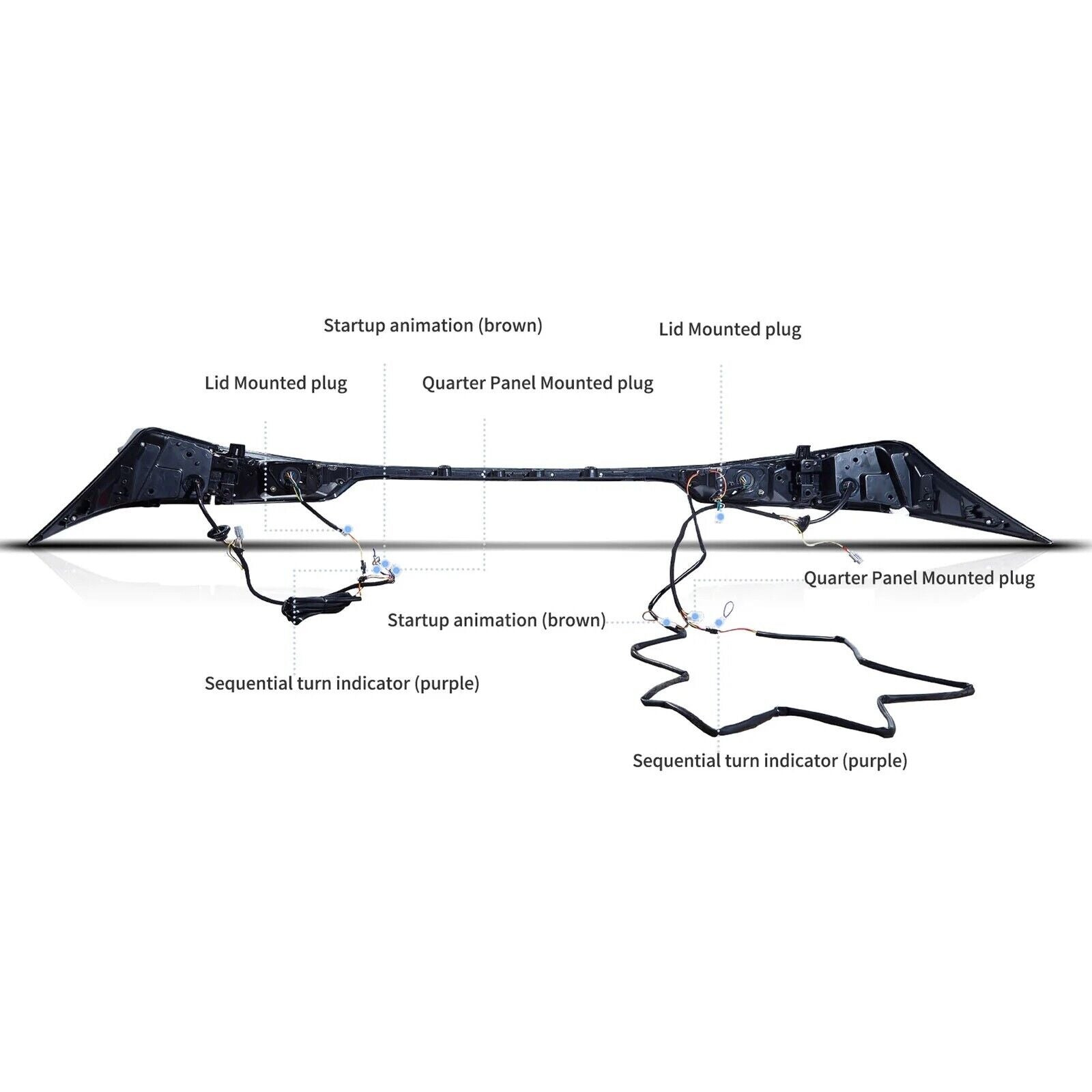 "Lexus IS taillights with full LED assembly, fog lights, and plug-and-play installation"