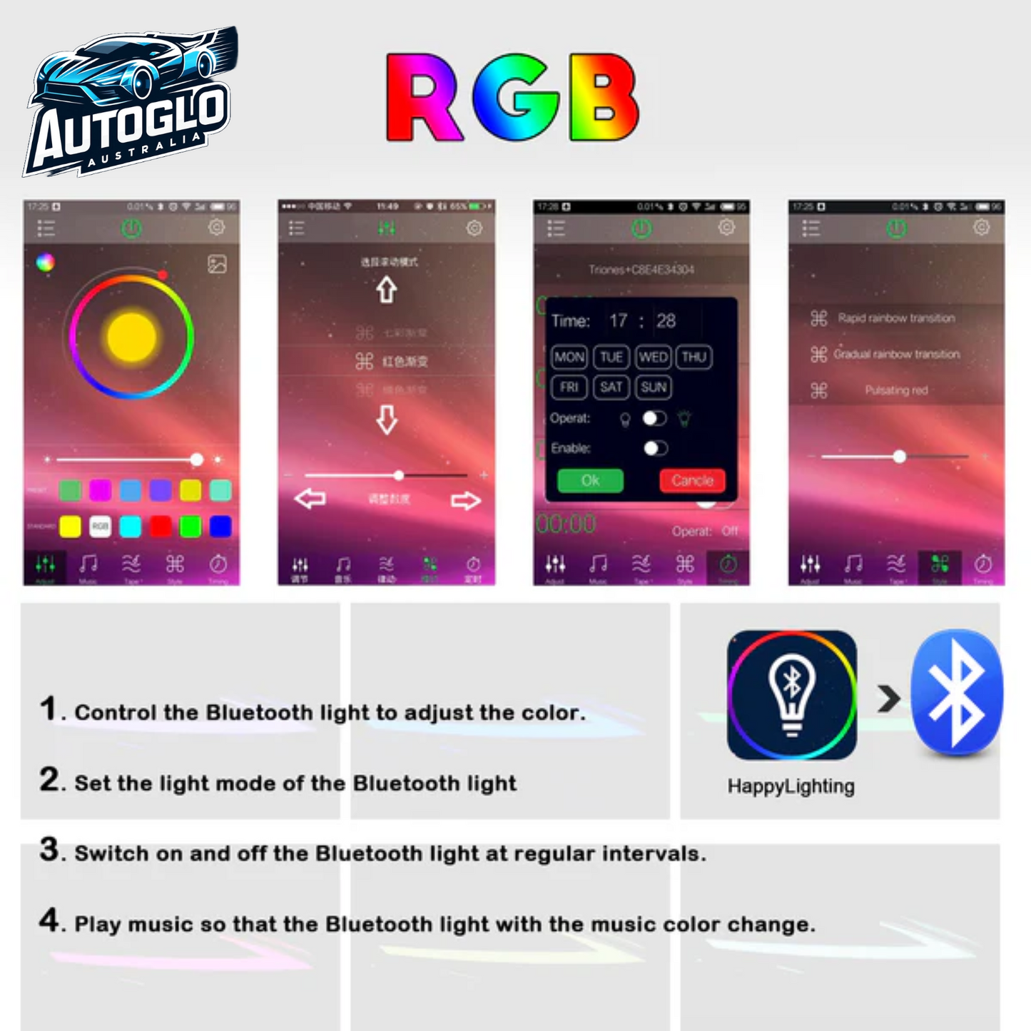 Autoglo Australia RGB LED Head Light For Lexus IS250 IS350C ISF 2006-2013