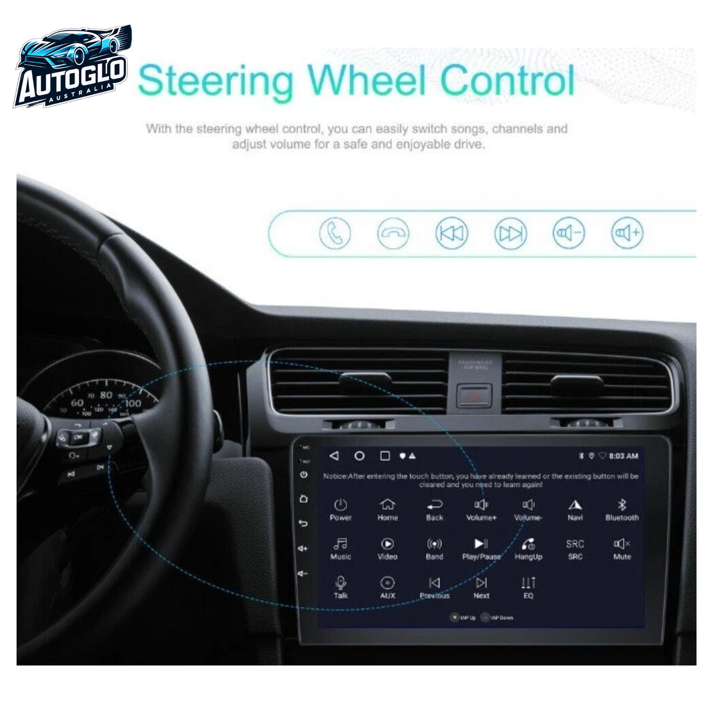 Autoglo Australia 9" Android Carplay BT GPS Stereo for KIA PICANTO 2GB+32GB (2021+)