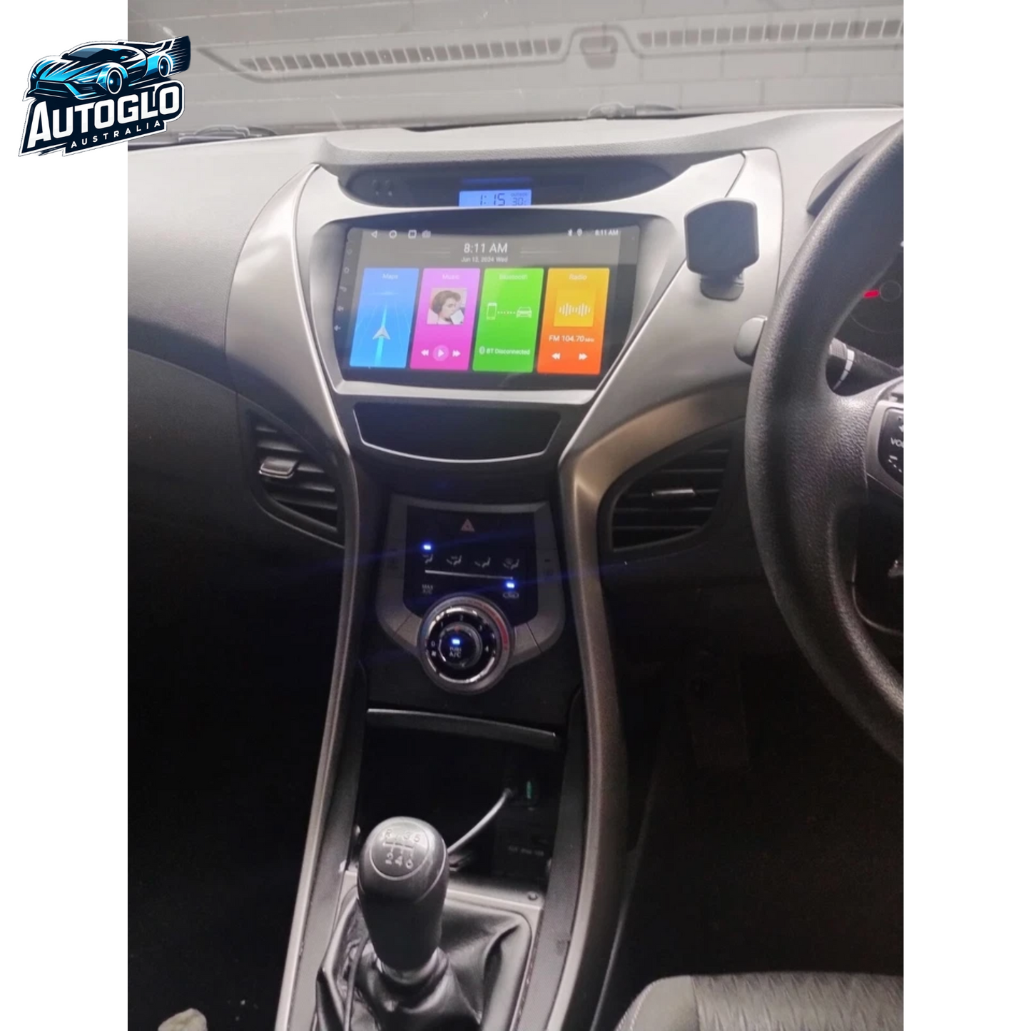 Autoglo Australia 9" CarPlay Android For HYUNDAI ELANTRA (2012-14) GPS BT WiFi 2GB+32GB