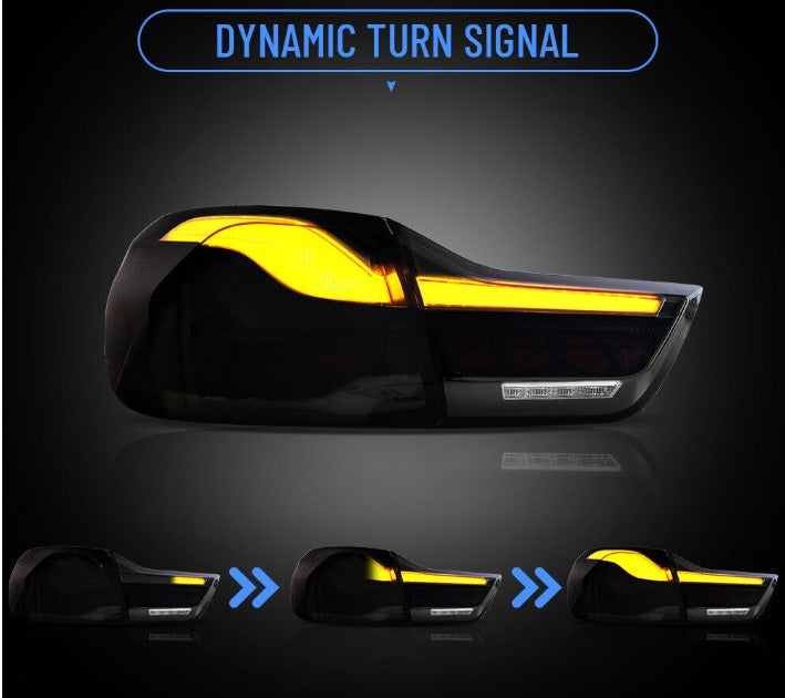 VLAND LED Tail Lights for BMW M4 F82, F83, F32, F36 (2013-2020), sleek design with red lens