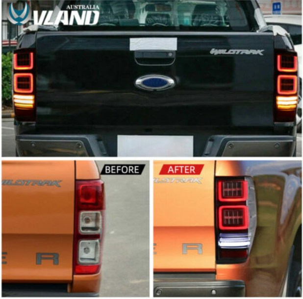 LED Tail Lights For 2012-2021 Ford Ranger Raptor PX Wildtrak T6 T7 T8 MK2 XL XLT
