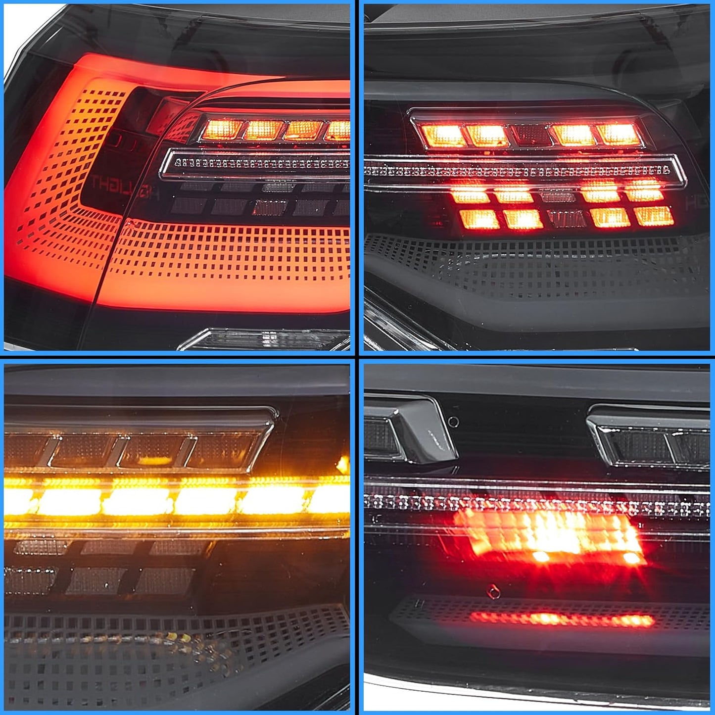MK8R Style Sequential LED Smoked Tail Lights for 2021-2024 Volkswagen Golf MK8 | Autoglo Australia