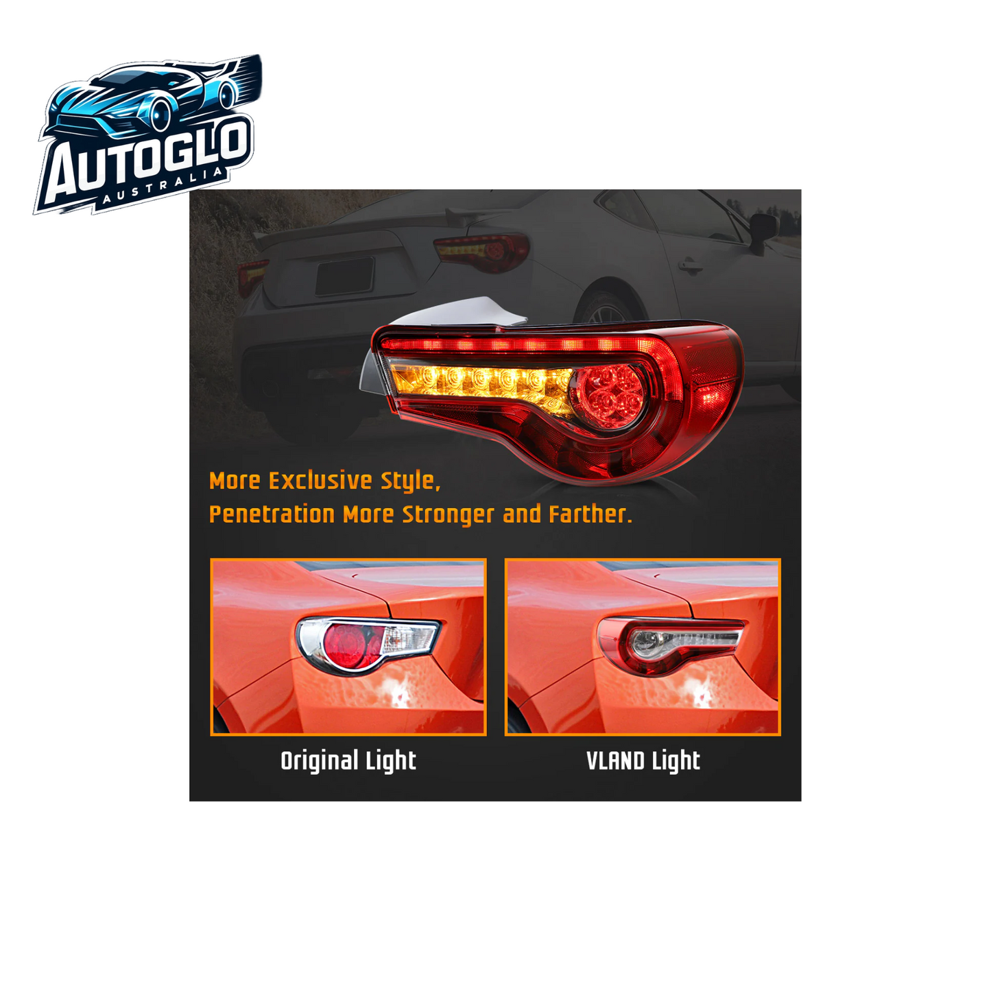 VLAND Full LED Tail Lights for Toyota 86 GT86 2012-2020 Subaru BRZ 2013-2020 w/ Sequential Turn Signals