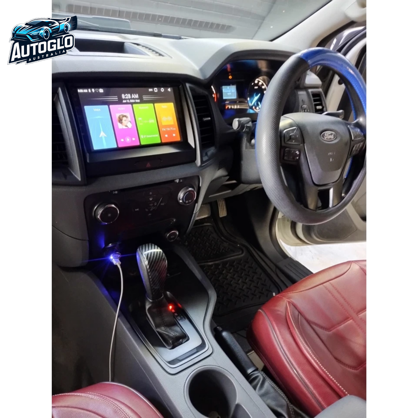 Autoglo Australia 9" (2G+32G) GPS BT WiFi CARPLAY ANDROID Stereo For FORD RANGER A (2015-18)