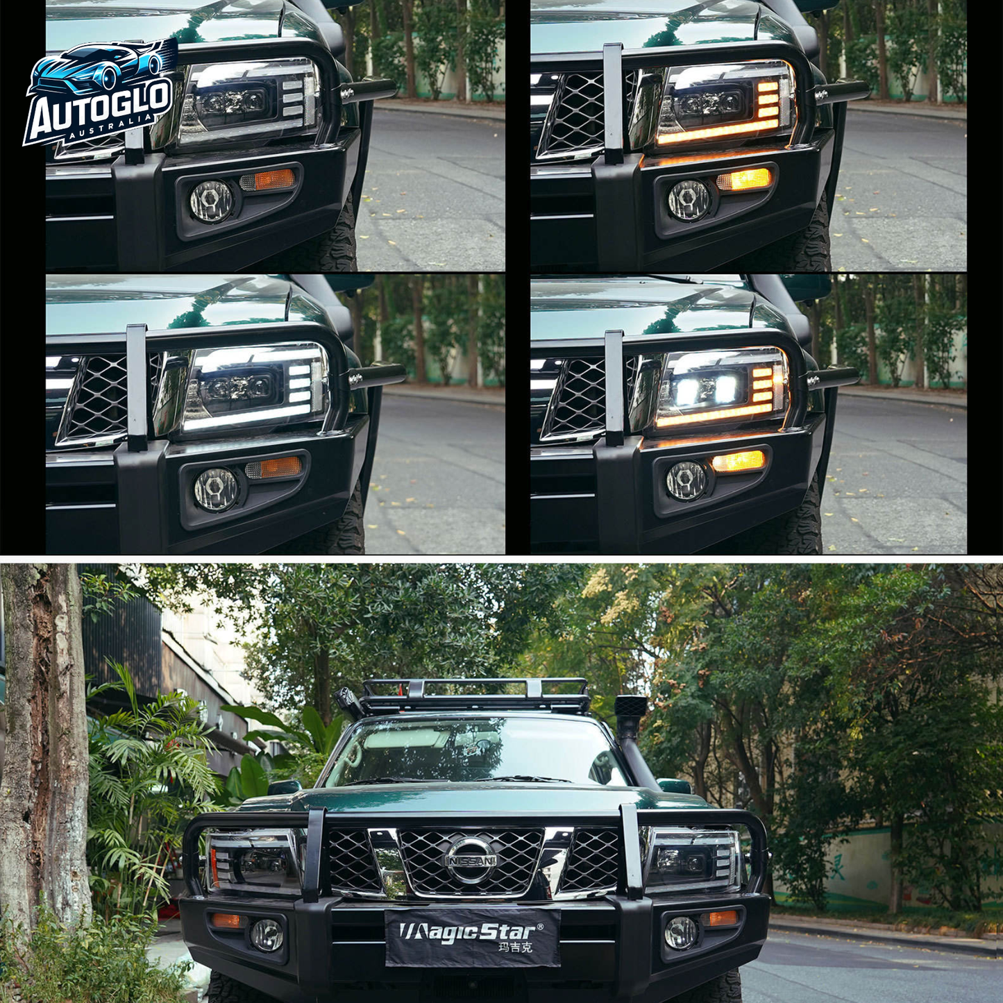 Autoglo Australia Headlights for Nissan Patrol Y61 (2007–2016)