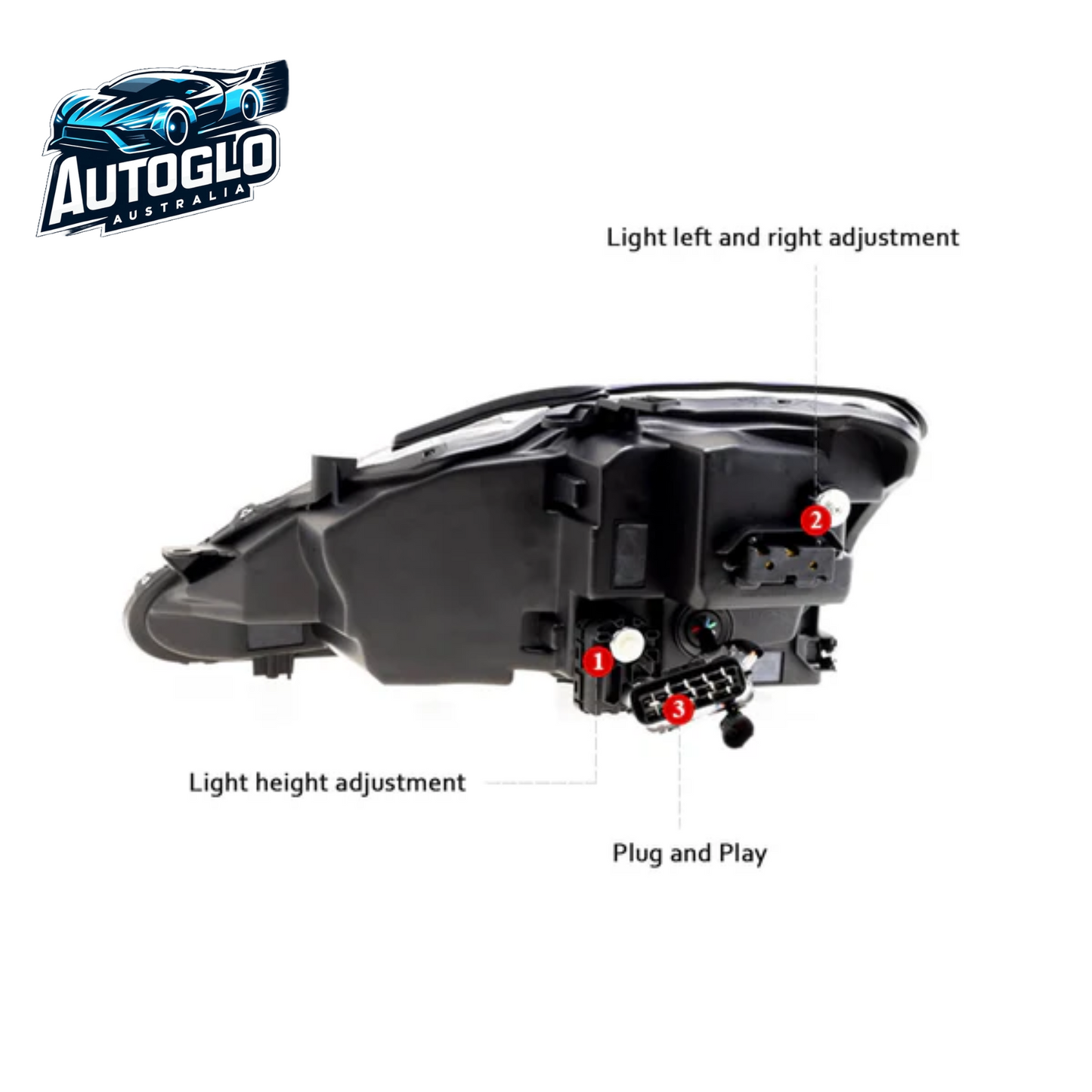 Autoglo Australia RGB LED Head Light For Lexus IS250 IS350C ISF 2006-2013