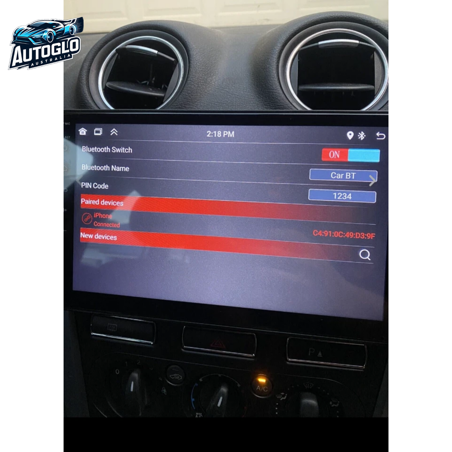 Autoglo Australia 10" (2G+32G) BT WiFi CARPLAY ANDROID Stereo For FORD MONDEO AUTO AC (2011-14)