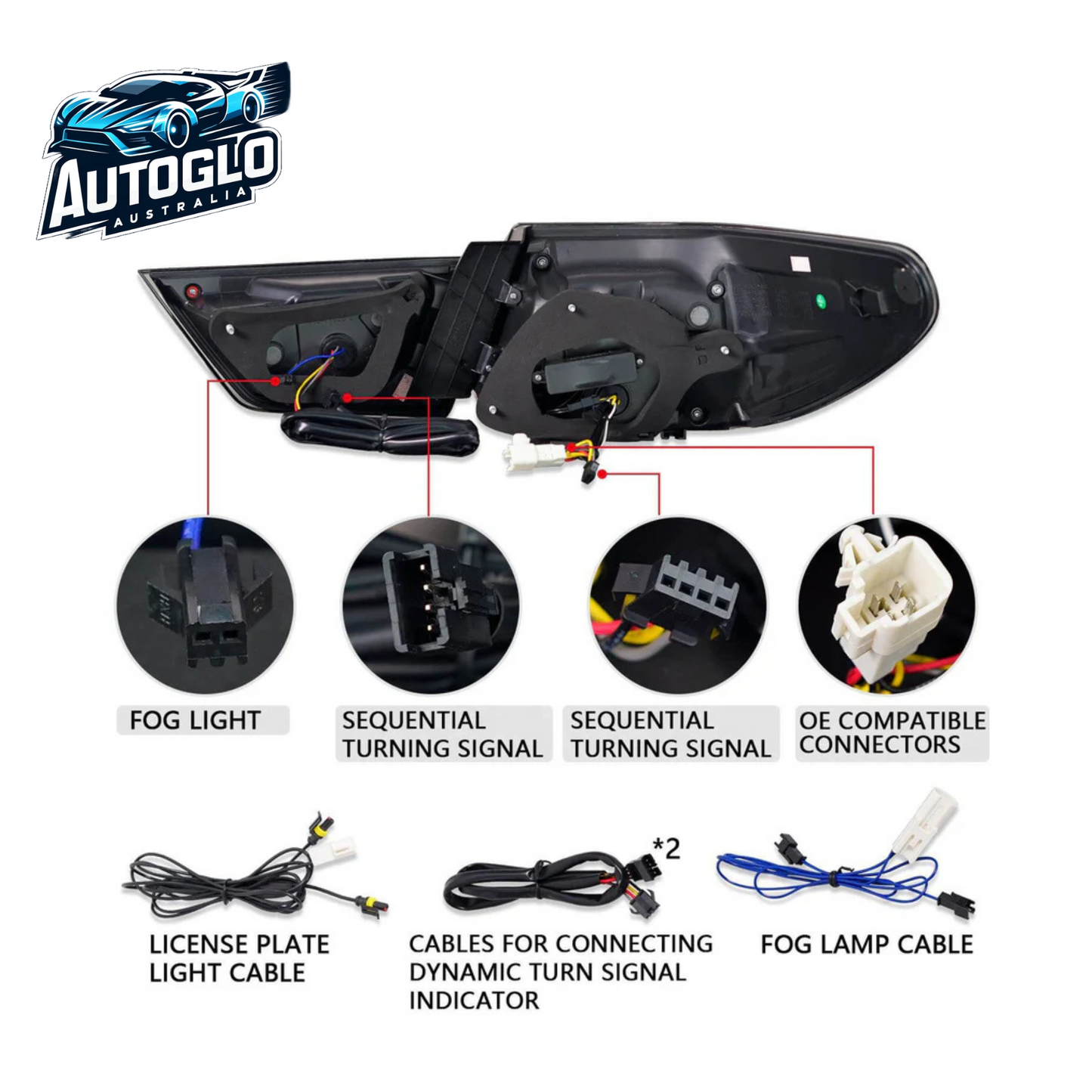 Autoglo Australia LED Taillights 09-12 For Toyota Mark X /Reiz