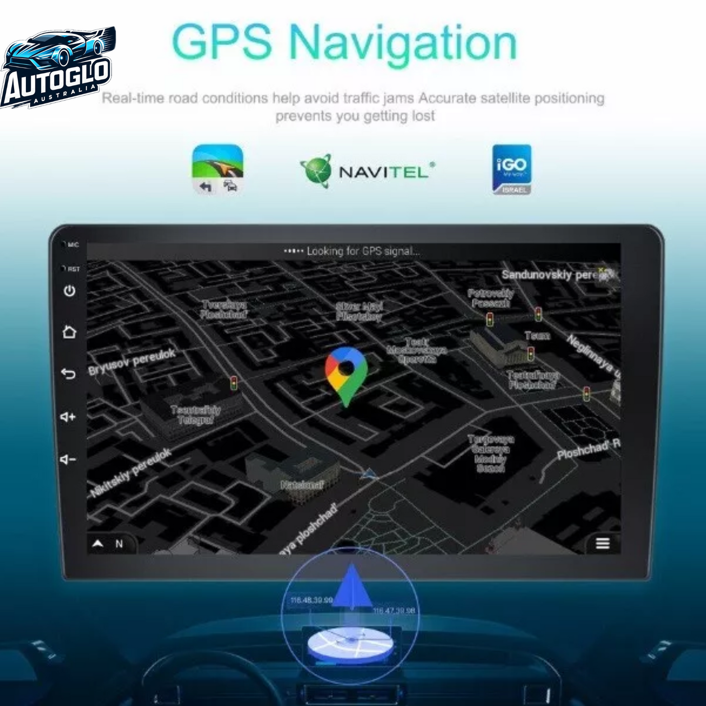 Autoglo Australia 10.1" Carplay Android 2GB+32GB BT GPS Stereo for JEEP WRANGLER JK 3 (2013-20)