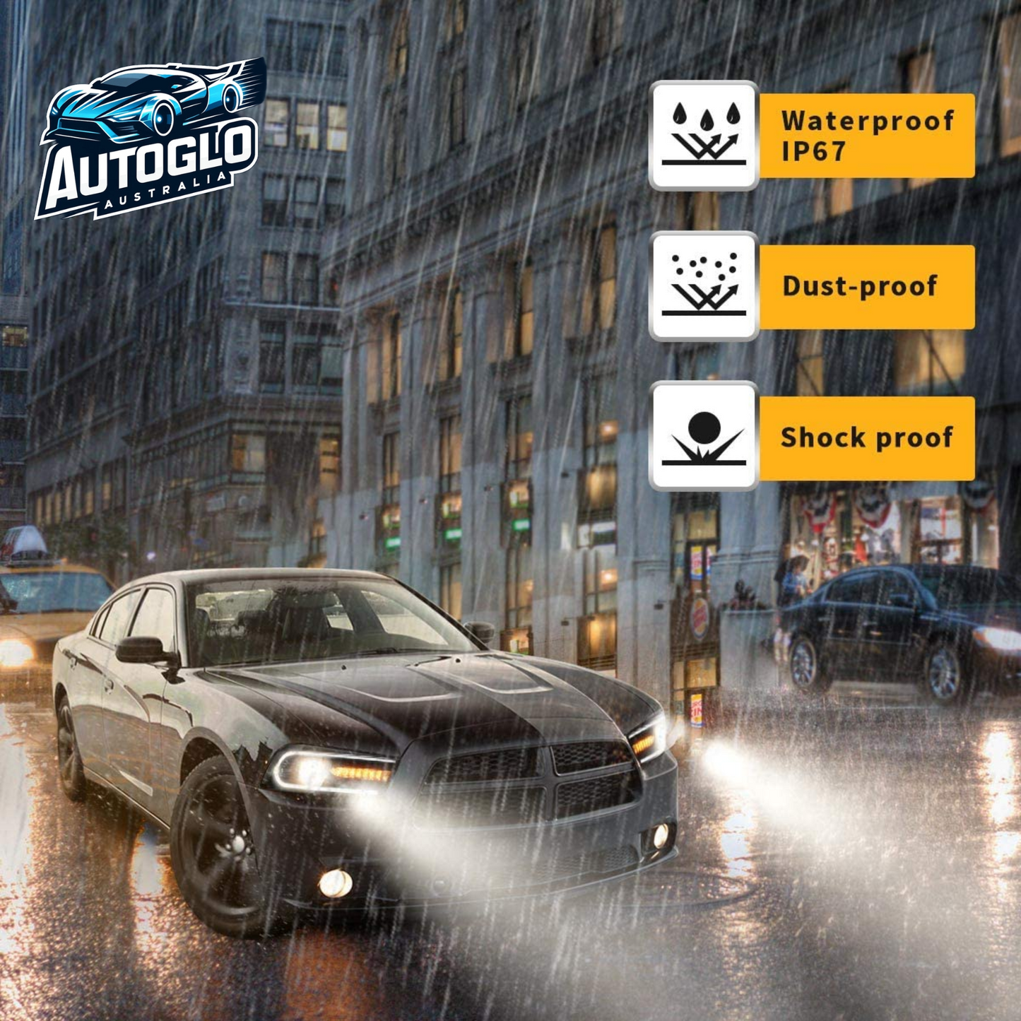 VLAND Dual Beam Projector Headlights for Dodge Charger 2011-2014